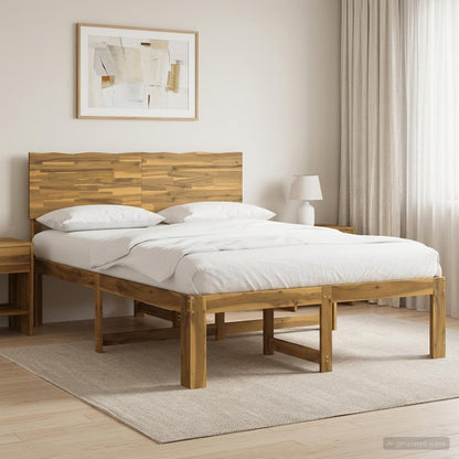 Tweepersoonsbed met hoofdeinde ROSTOCK Wit 150 x 200 cm