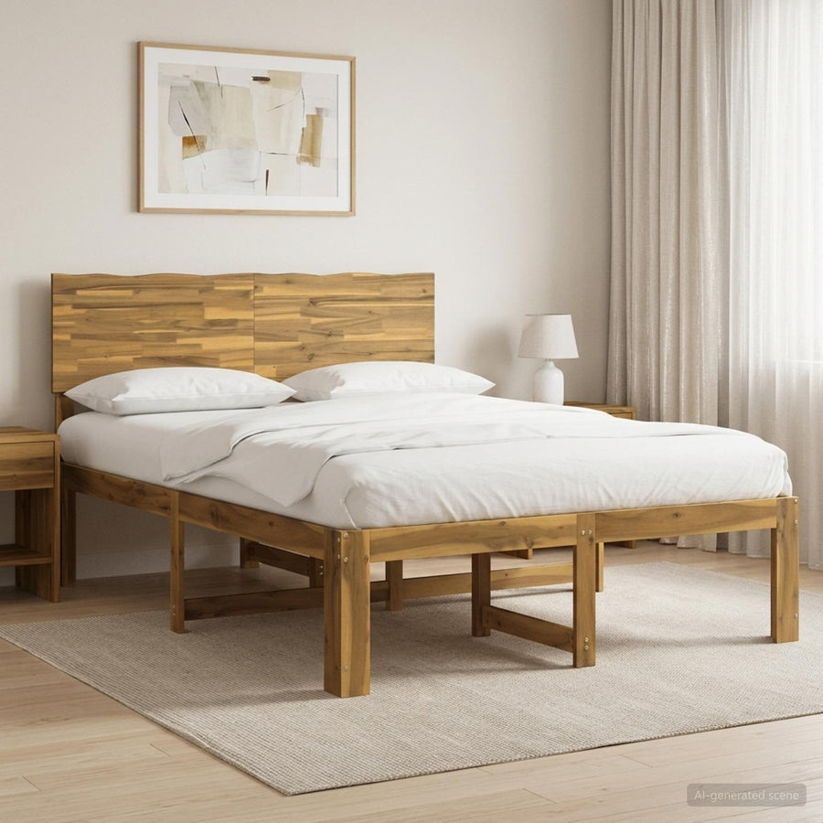 Tweepersoonsbed met hoofdeinde ROSTOCK Wit 150 x 200 cm