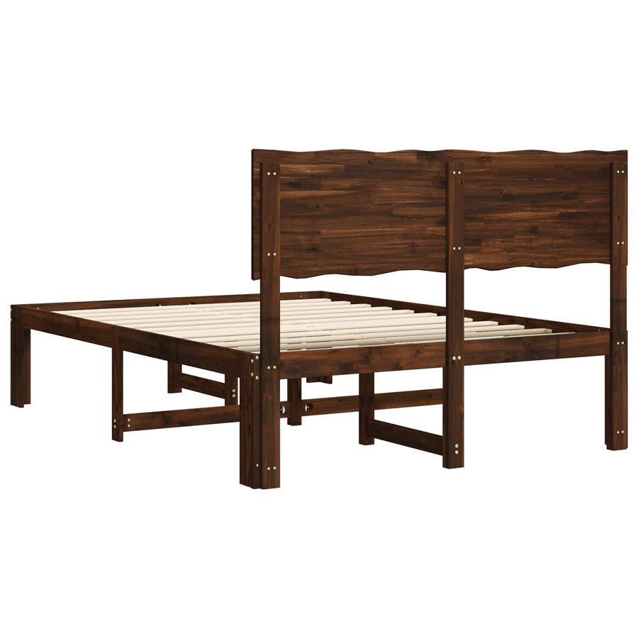 Tweepersoonsbed met hoofdeinde ROSTOCK Donkerbruin 160 x 200 cm