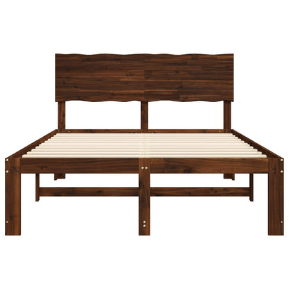 Tweepersoonsbed met hoofdeinde ROSTOCK Donkerbruin 160 x 200 cm