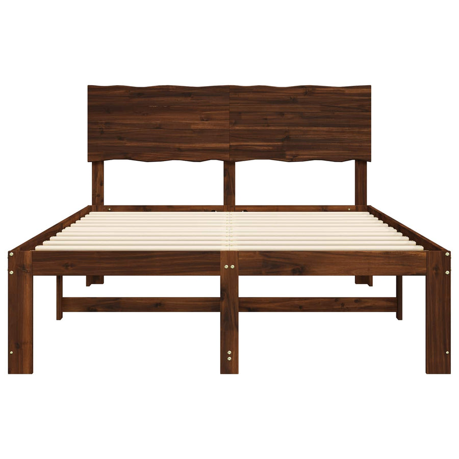 Tweepersoonsbed met hoofdeinde ROSTOCK Donkerbruin 160 x 200 cm