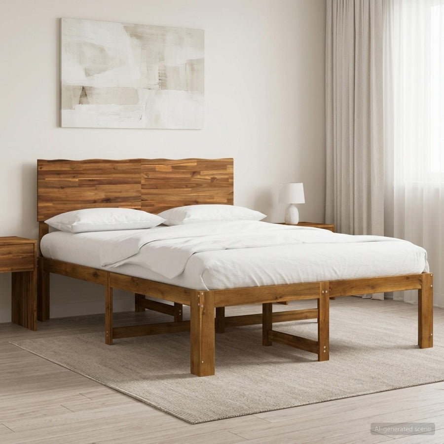 Tweepersoonsbed met hoofdeinde ROSTOCK Naturel 160 x 200 cm