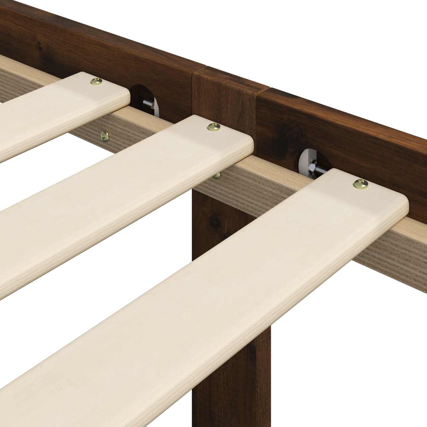 Tweepersoonsbed met hoofdeinde ROSTOCK Donkerbruin 200 x 200 cm