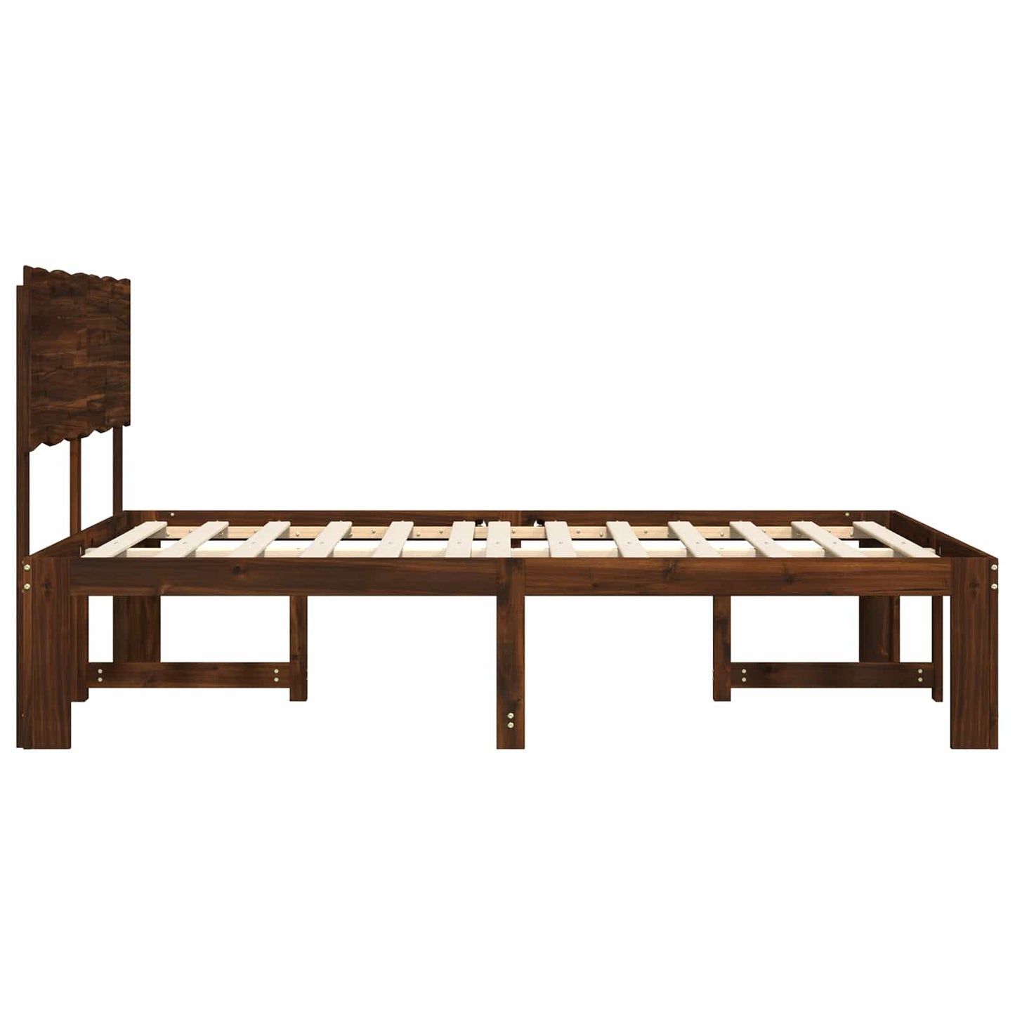 Tweepersoonsbed met hoofdeinde ROSTOCK Donkerbruin 200 x 200 cm
