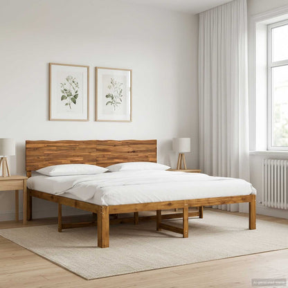 Tweepersoonsbed met hoofdeinde ROSTOCK Naturel 200 x 200 cm