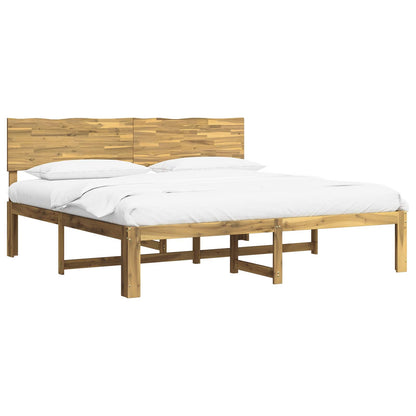 Tweepersoonsbed met hoofdeinde ROSTOCK Wit 200 x 200 cm