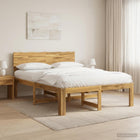 Tweepersoonsbed 150x200 cm wit massief acaciahout