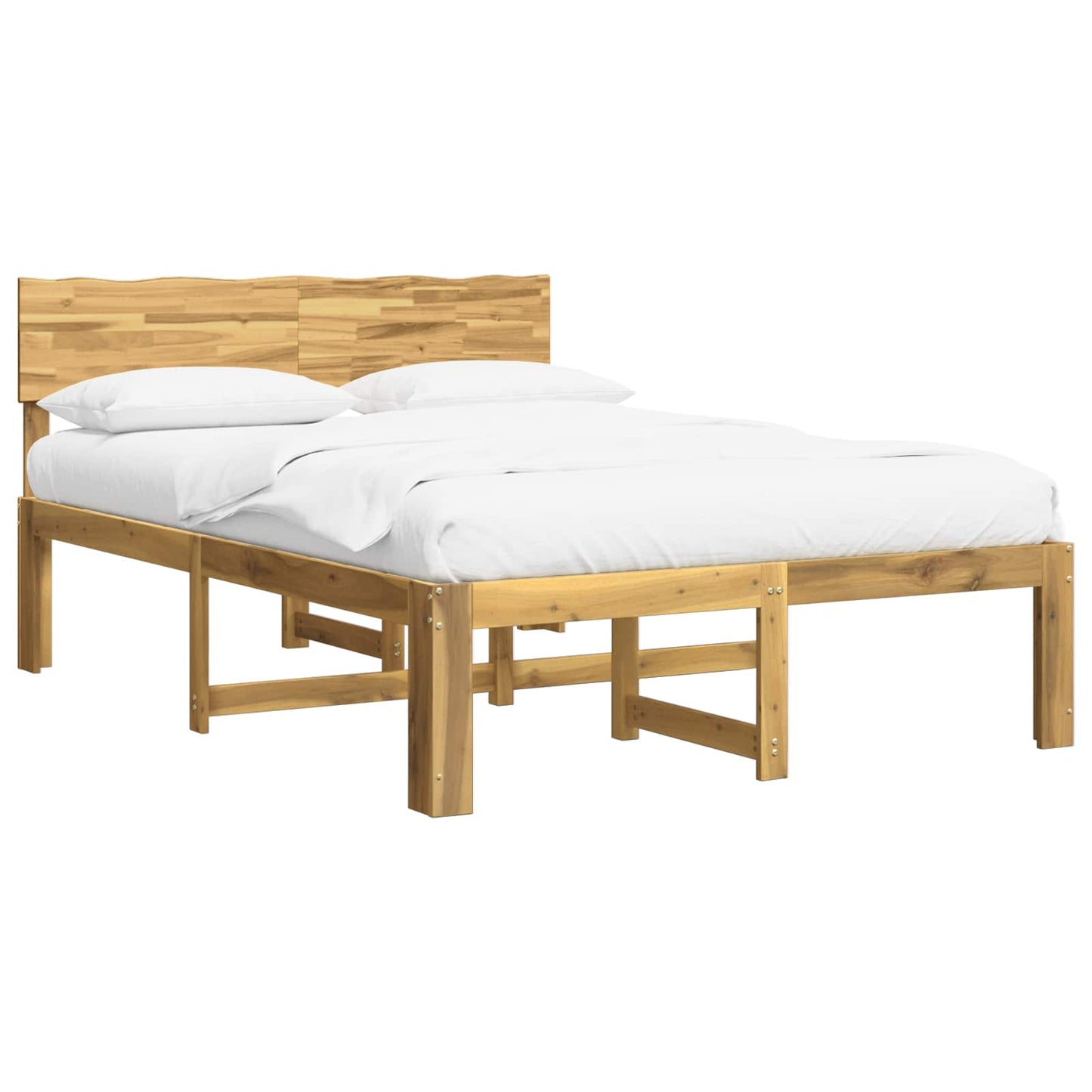 Tweepersoonsbed met hoofdeinde ROSTOCK Wit 150 x 200 cm