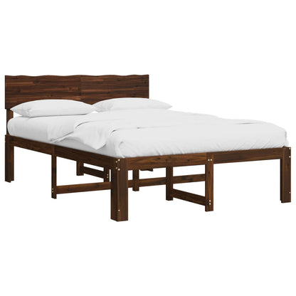 Tweepersoonsbed met hoofdeinde ROSTOCK Donkerbruin 160 x 200 cm