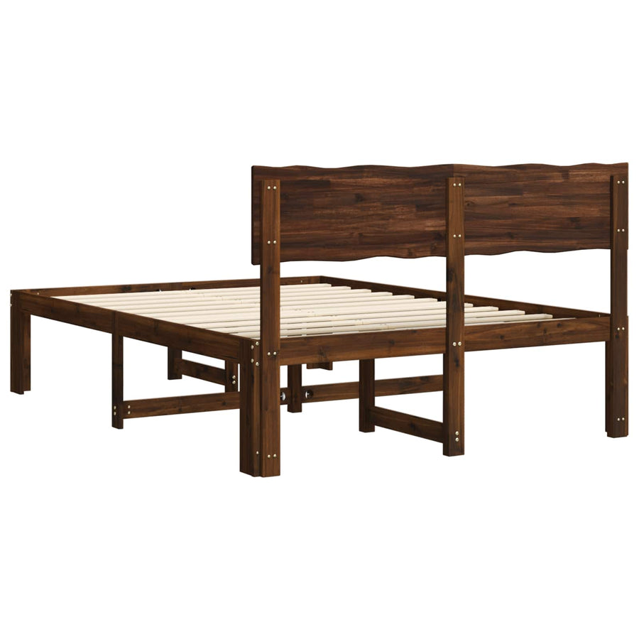 Tweepersoonsbed met hoofdeinde ROSTOCK Donkerbruin 160 x 200 cm