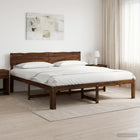 Bed 180x200 cm massief acaciahout donkerbruin