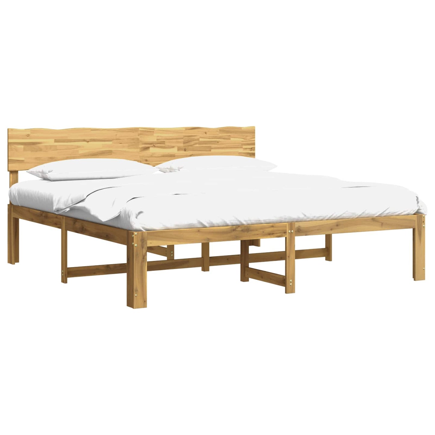 Tweepersoonsbed met hoofdeinde ROSTOCK Wit 180 x 200 cm