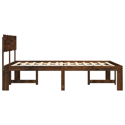 Tweepersoonsbed met hoofdeinde ROSTOCK Donkerbruin 200 x 200 cm