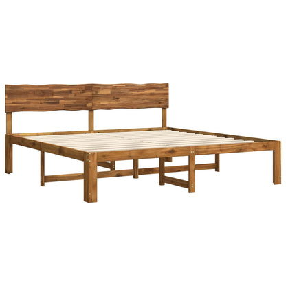 Tweepersoonsbed met hoofdeinde ROSTOCK Naturel 200 x 200 cm