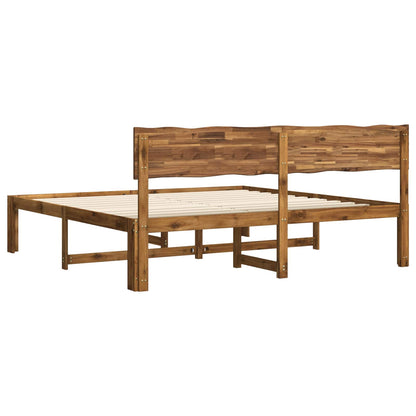 Tweepersoonsbed met hoofdeinde ROSTOCK Naturel 200 x 200 cm