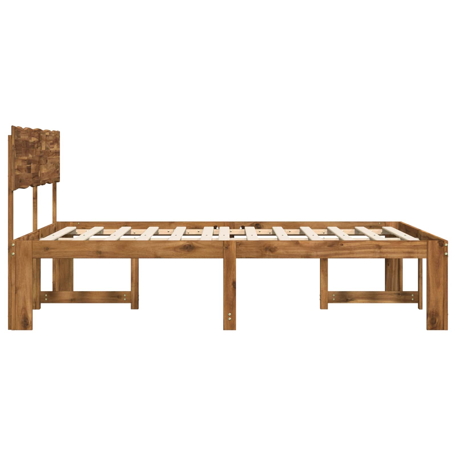 Tweepersoonsbed met hoofdeinde ROSTOCK Naturel 200 x 200 cm
