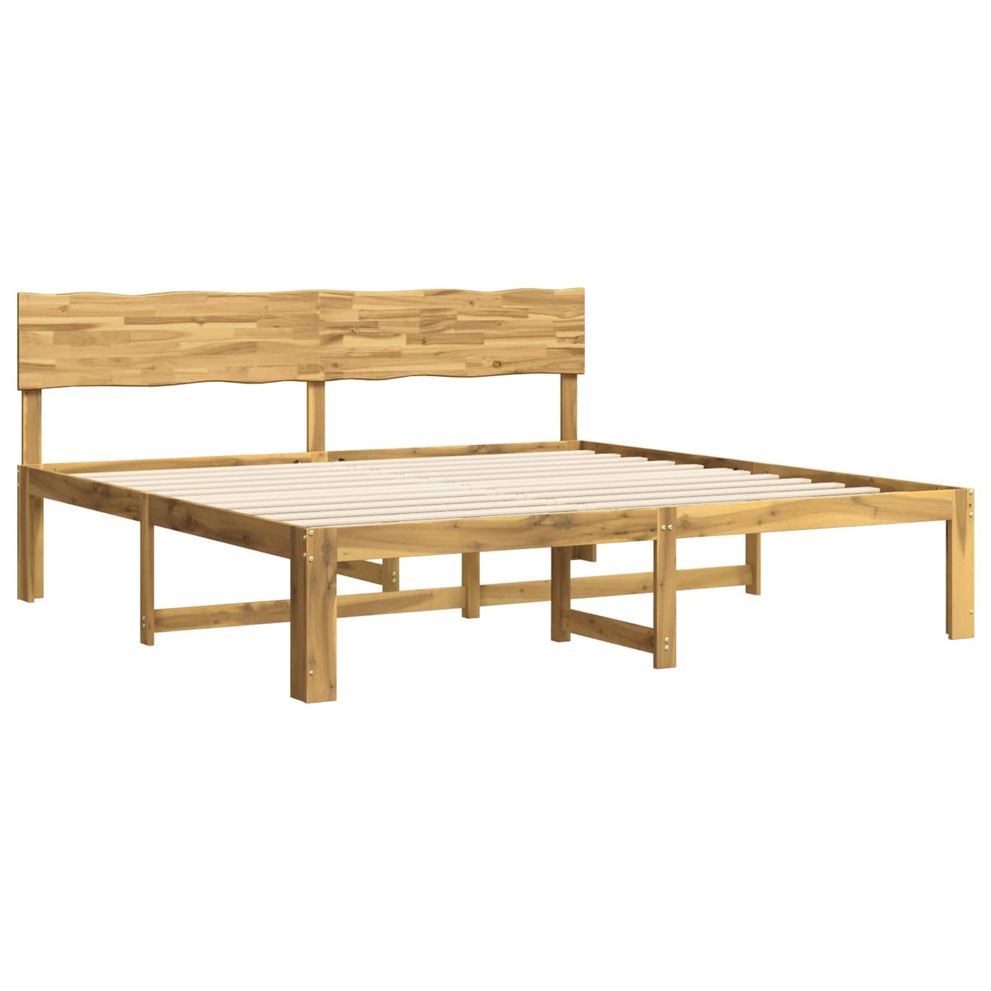 Tweepersoonsbed met hoofdeinde ROSTOCK Wit 200 x 200 cm