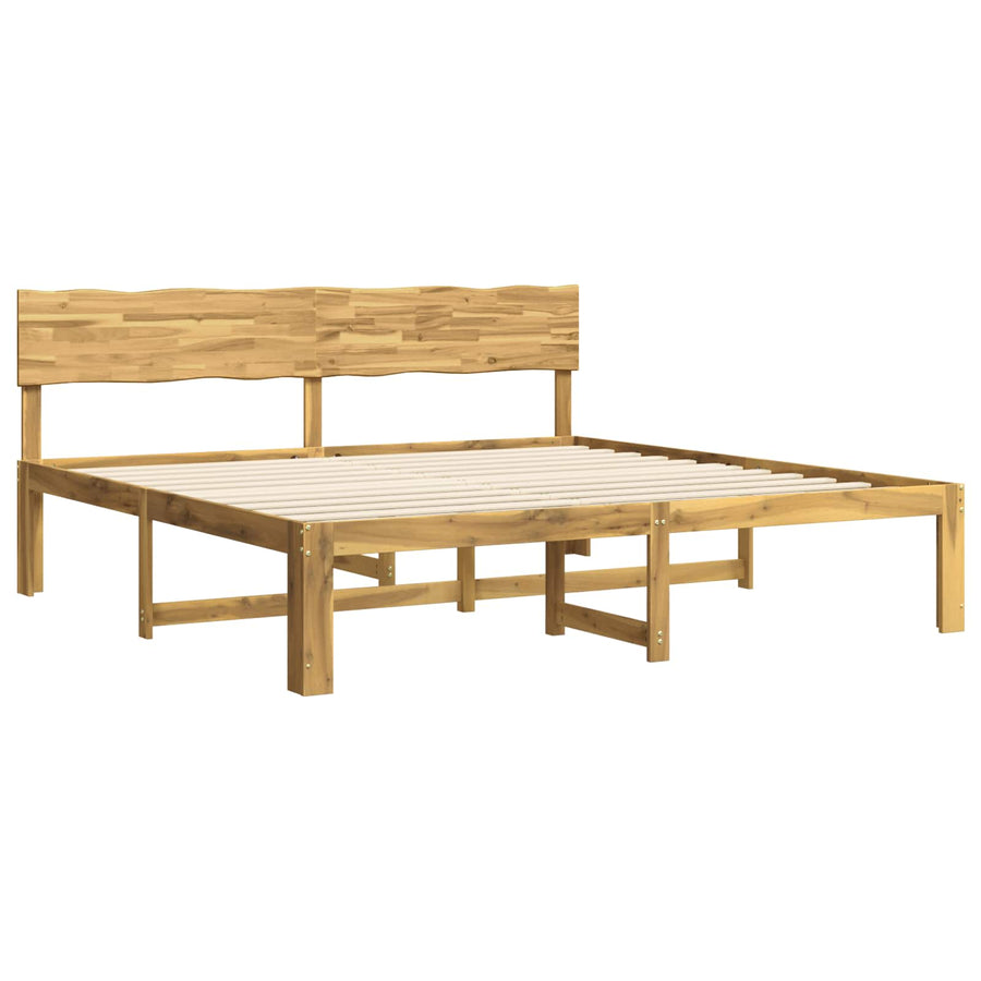 Tweepersoonsbed met hoofdeinde ROSTOCK Wit 200 x 200 cm