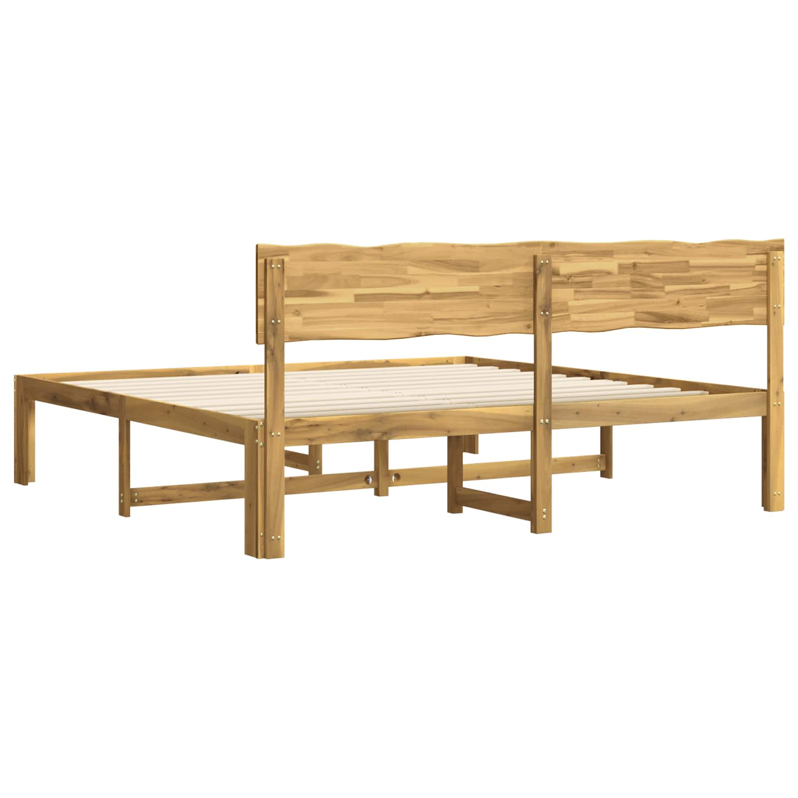 Tweepersoonsbed met hoofdeinde ROSTOCK Wit 200 x 200 cm