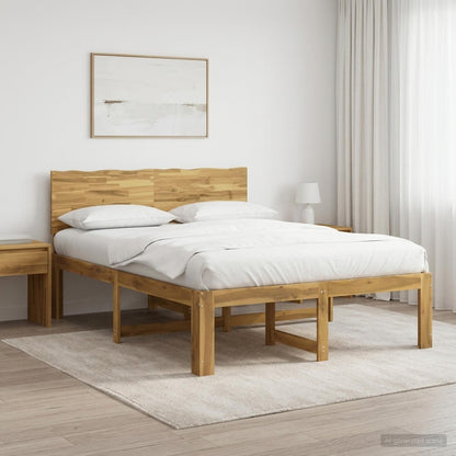 Tweepersoonsbed met hoofdeinde ROSTOCK Wit 135 x 190 cm
