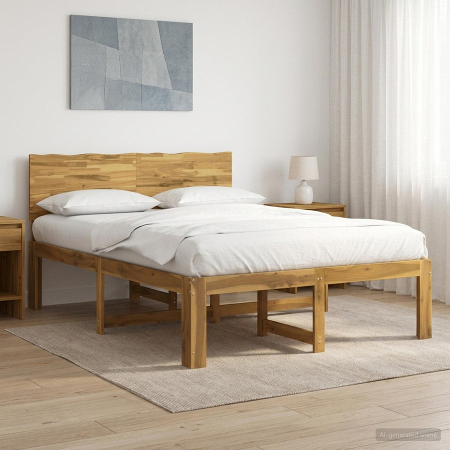 Tweepersoonsbed met hoofdeinde ROSTOCK Wit 140 x 200 cm