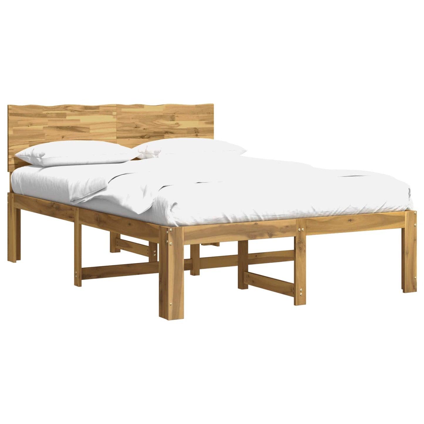 Tweepersoonsbed met hoofdeinde ROSTOCK Wit 140 x 200 cm