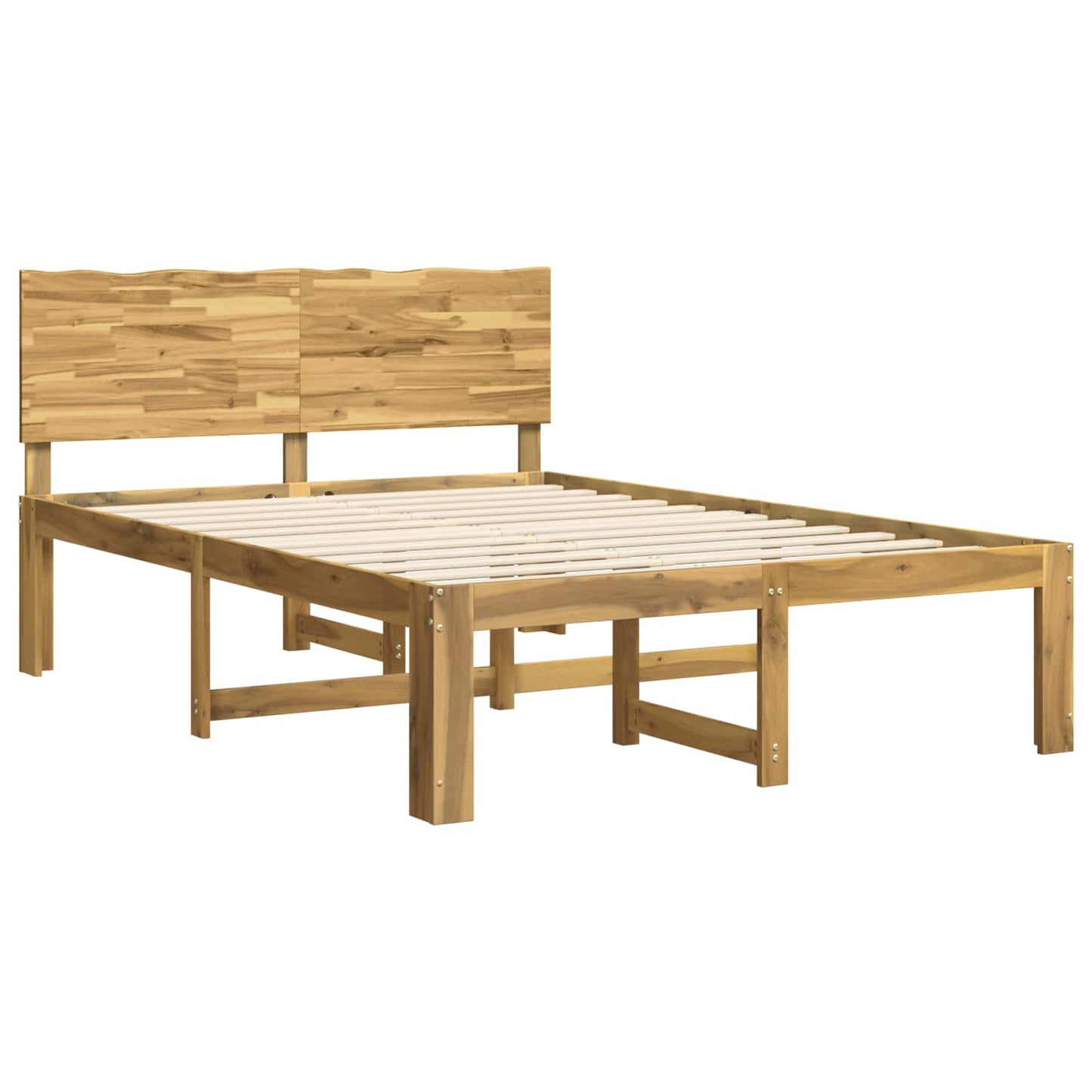 Tweepersoonsbed met hoofdeinde ROSTOCK Wit 140 x 200 cm