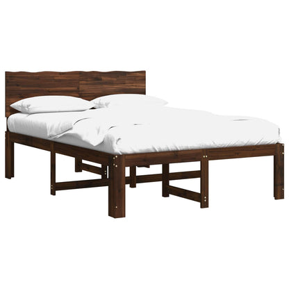 Tweepersoonsbed met hoofdeinde ROSTOCK Donkerbruin 160 x 200 cm