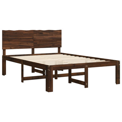 Tweepersoonsbed met hoofdeinde ROSTOCK Donkerbruin 160 x 200 cm
