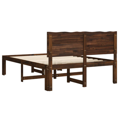 Tweepersoonsbed met hoofdeinde ROSTOCK Donkerbruin 160 x 200 cm