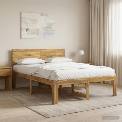 Tweepersoonsbed met hoofdeinde ROSTOCK Wit 160 x 200 cm