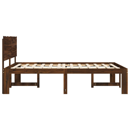 Tweepersoonsbed met hoofdeinde ROSTOCK Donkerbruin 180 x 200 cm