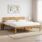 Tweepersoonsbed massief acaciahout wit 180x200 cm