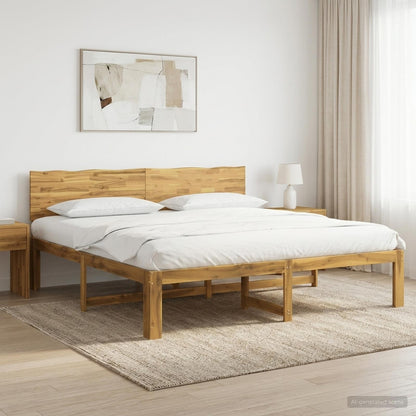 Tweepersoonsbed met hoofdeinde ROSTOCK Wit 180 x 200 cm