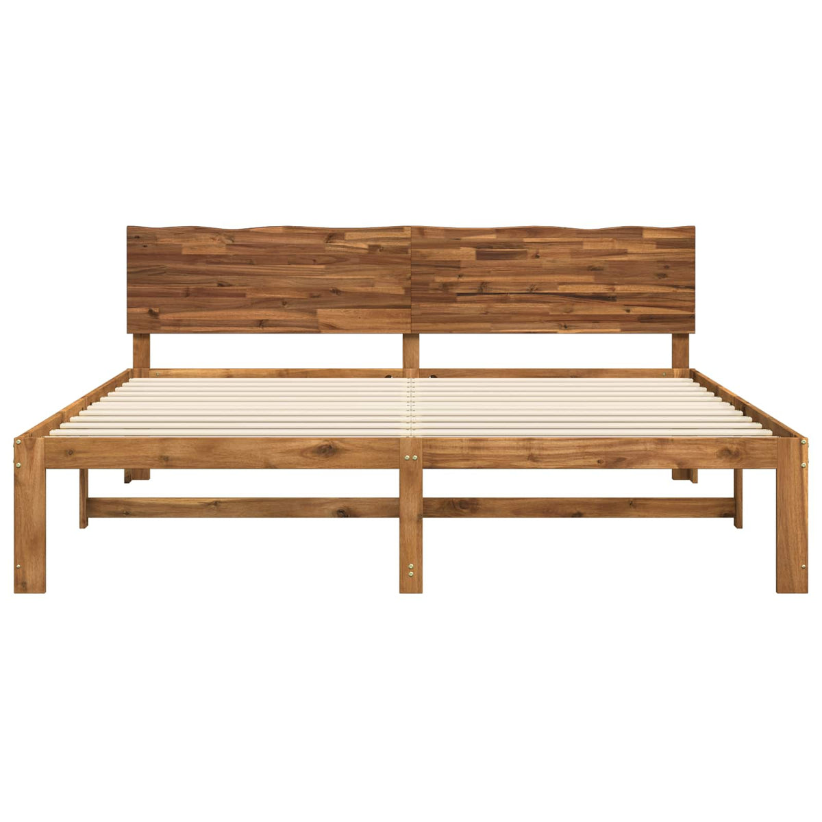 Tweepersoonsbed met hoofdeinde ROSTOCK Naturel 200 x 200 cm