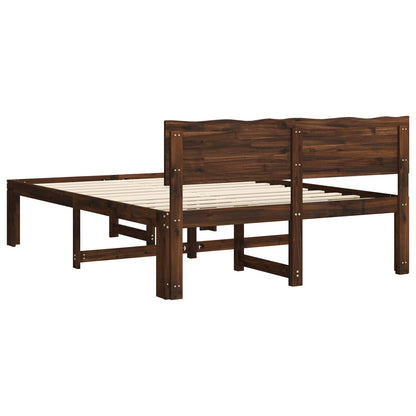 Tweepersoonsbed met hoofdeinde ROSTOCK Donkerbruin 150 x 200 cm