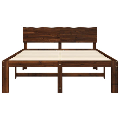 Tweepersoonsbed met hoofdeinde ROSTOCK Donkerbruin 150 x 200 cm