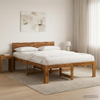 Tweepersoonsbed massief acaciahout naturel 150x200 cm