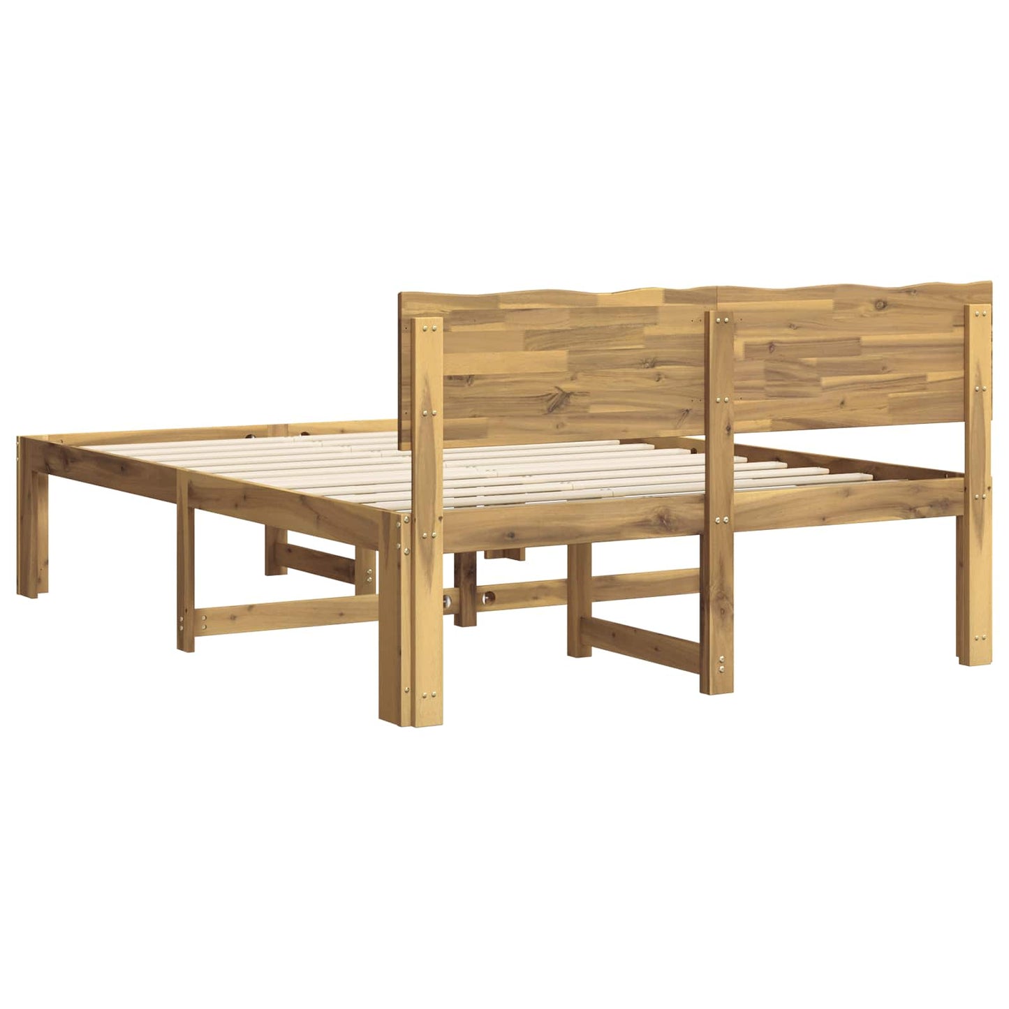 Tweepersoonsbed met hoofdeinde ROSTOCK Wit 150 x 200 cm