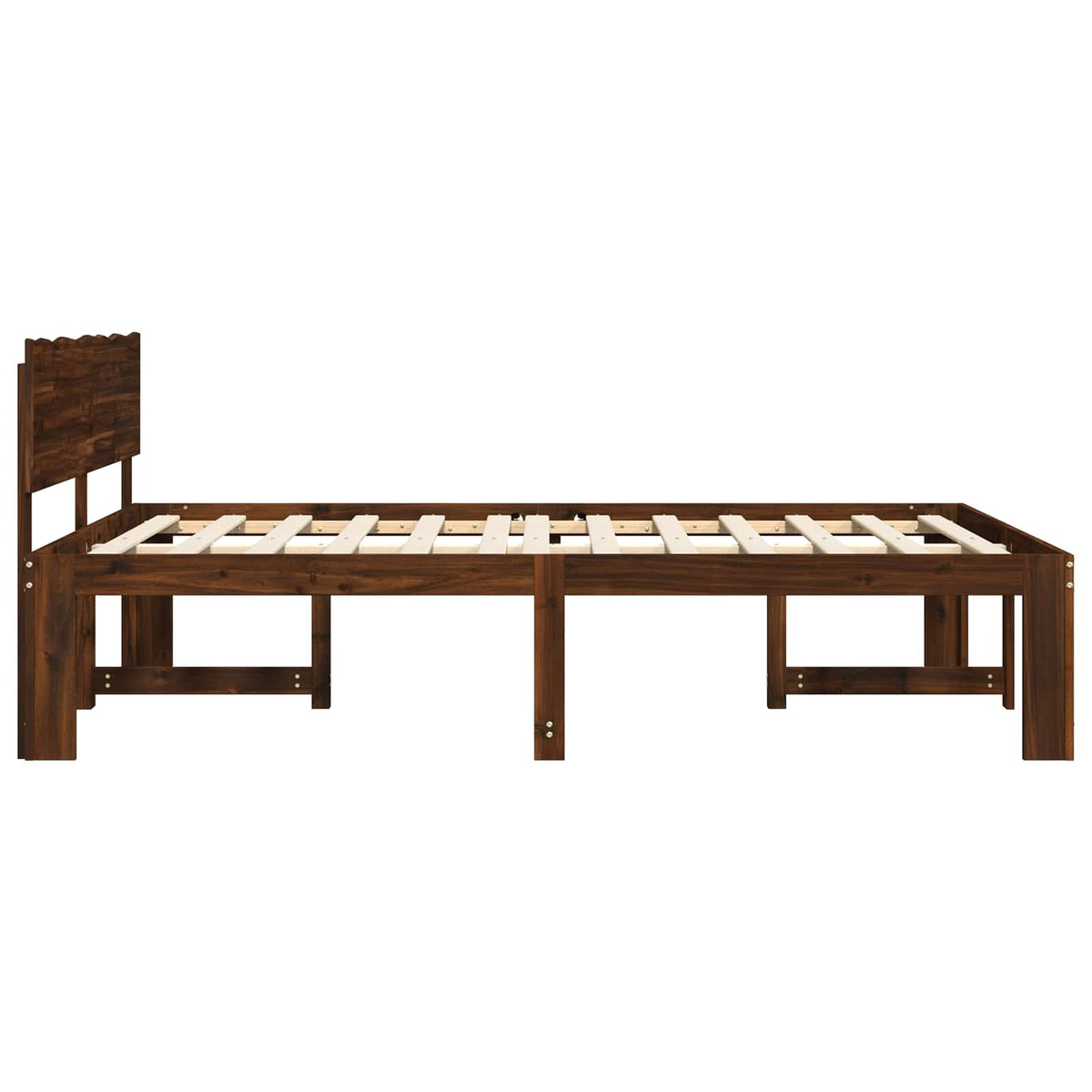 Tweepersoonsbed met hoofdeinde ROSTOCK Donkerbruin 160 x 200 cm