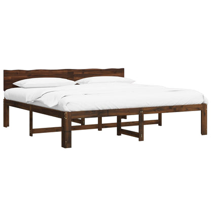 Tweepersoonsbed met hoofdeinde ROSTOCK Donkerbruin 180 x 200 cm