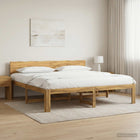 Bed 180x200 cm massief acaciahout wit