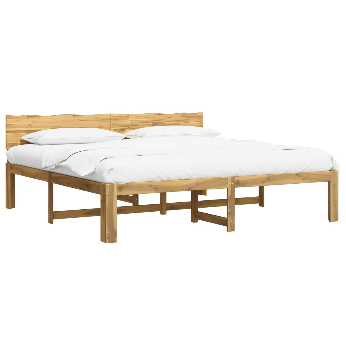 Tweepersoonsbed met hoofdeinde ROSTOCK Wit 180 x 200 cm
