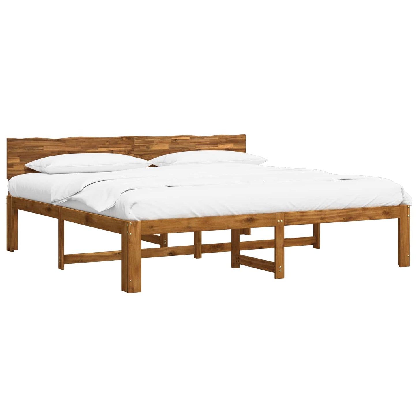Tweepersoonsbed met hoofdeinde ROSTOCK Naturel 200 x 200 cm