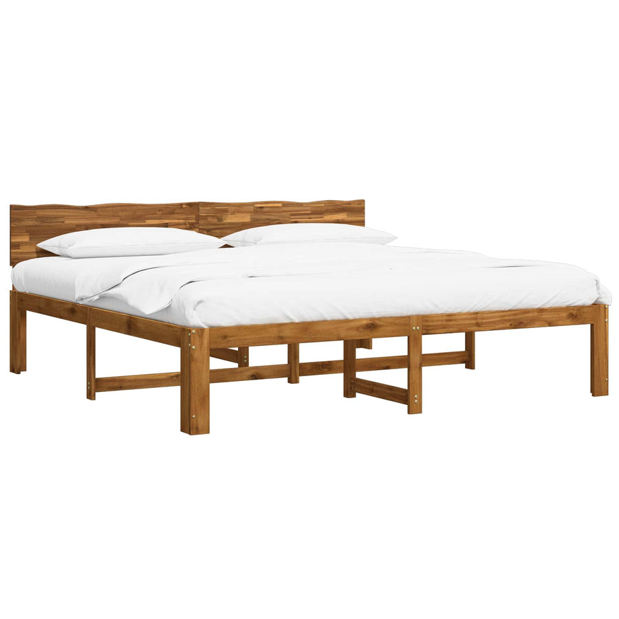 Tweepersoonsbed met hoofdeinde ROSTOCK Naturel 200 x 200 cm
