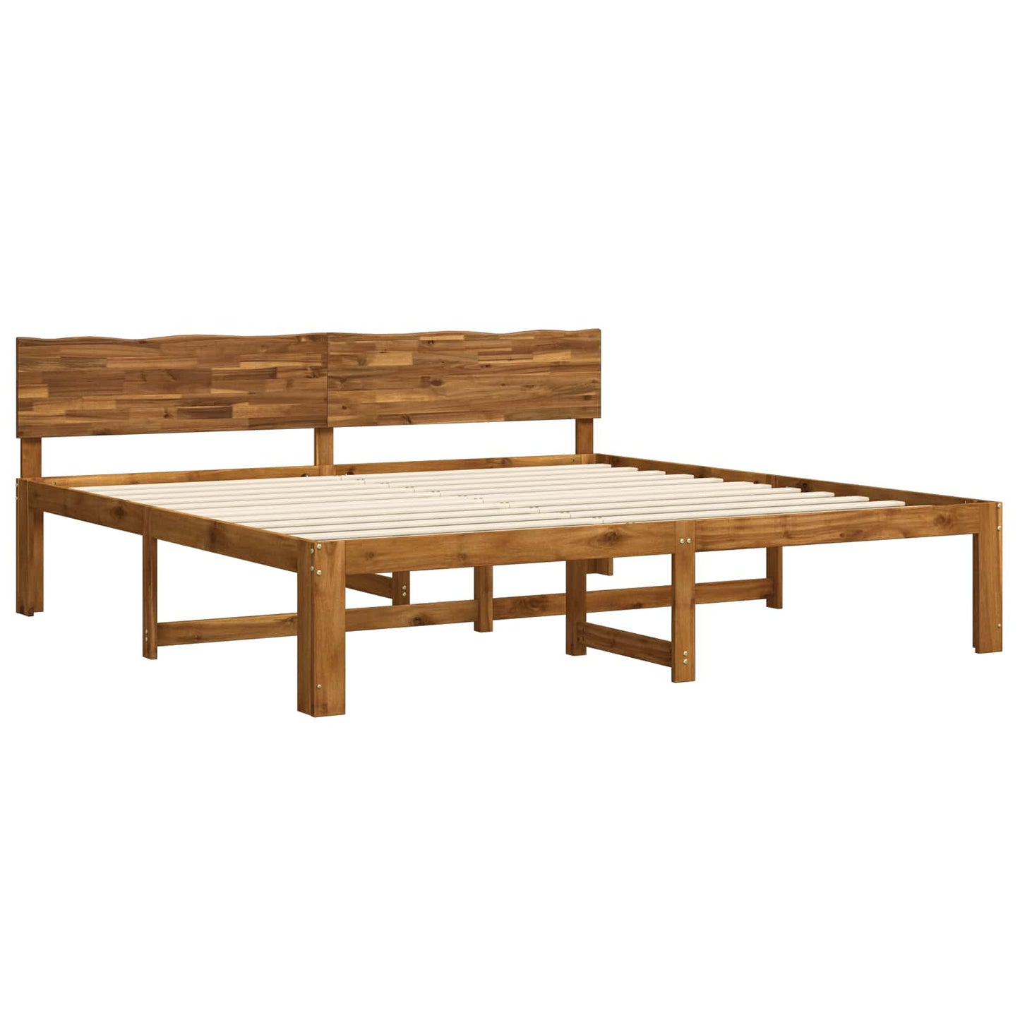 Tweepersoonsbed met hoofdeinde ROSTOCK Naturel 200 x 200 cm