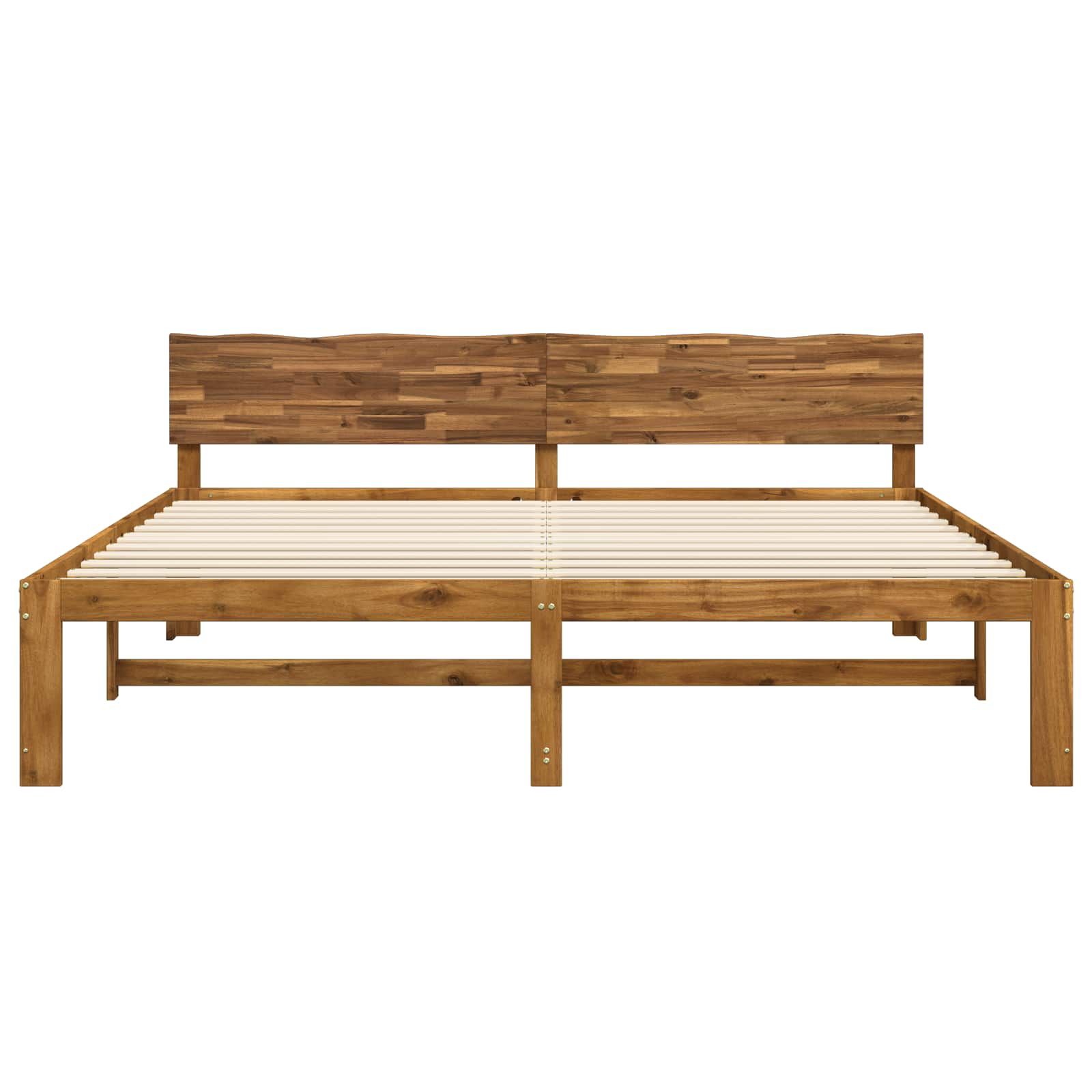 Tweepersoonsbed met hoofdeinde ROSTOCK Naturel 200 x 200 cm