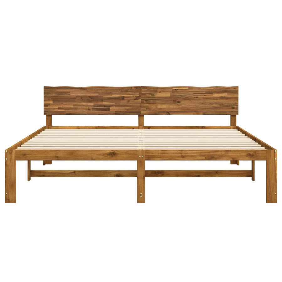 Tweepersoonsbed met hoofdeinde ROSTOCK Naturel 200 x 200 cm