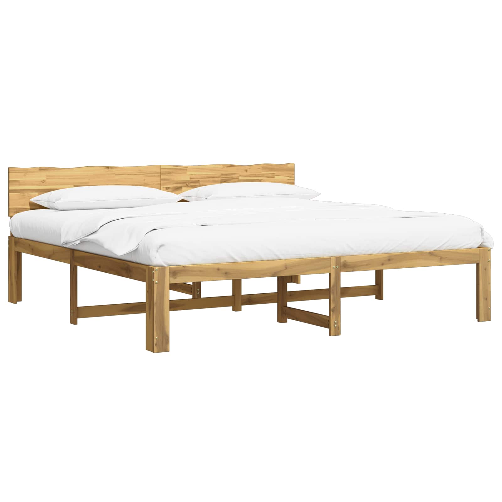 Tweepersoonsbed met hoofdeinde ROSTOCK Wit 200 x 200 cm