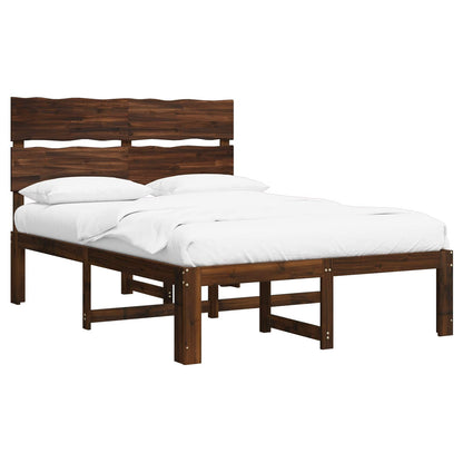 Tweepersoonsbed met hoofdeinde ROSTOCK Donkerbruin 120 x 190 cm